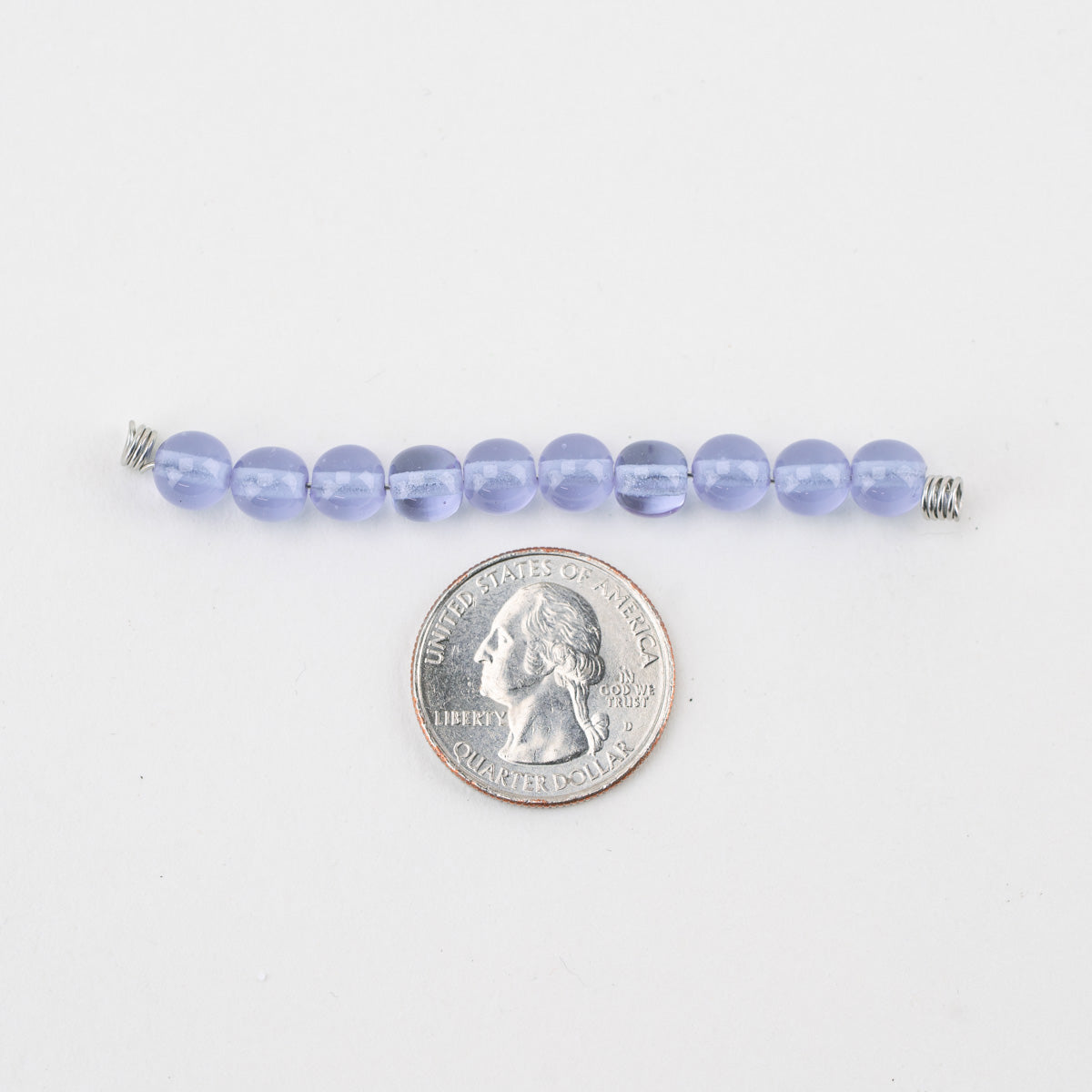 Large Round Glass Beads - Arctic Whisper