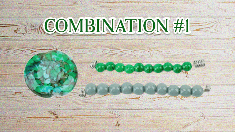 GIF of three different Unicorne Bead Memory Wire Bracelet combinations