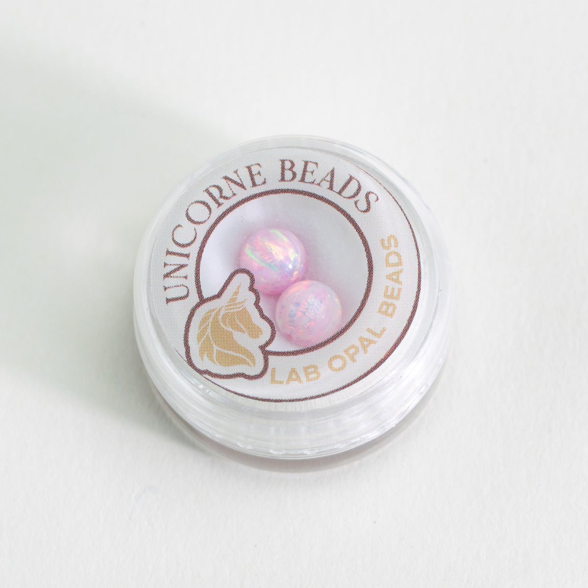Opal Beads - Pink Nova 4mm & 6mm (2 - Pack) - Premium Glass Beads - Unicorne Beads