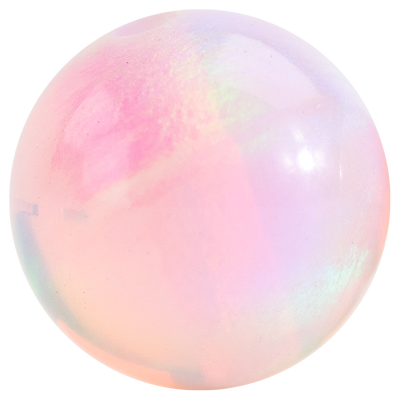 pink iridescent large bead on transparent background