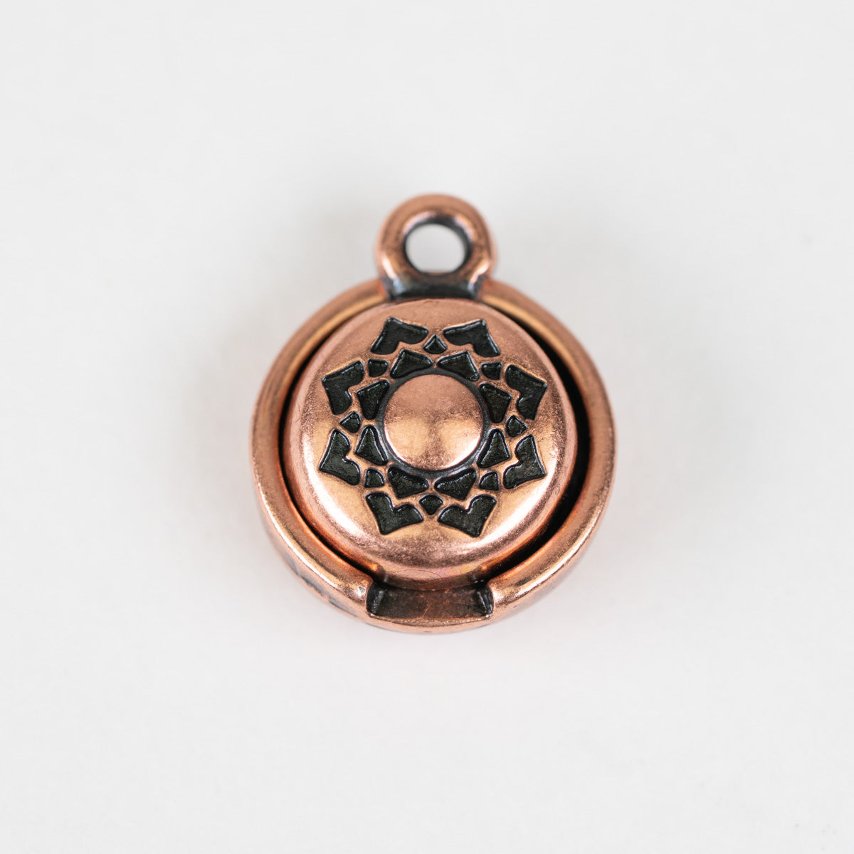 TierraCast Antique Copper Magnetic Clasp Set - Lotus