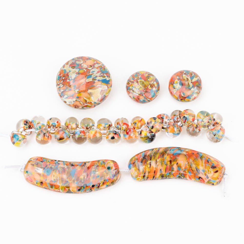 Assorted Grouping - Bird of Paradise - Handmade Glass Beads - Unicorne Beads