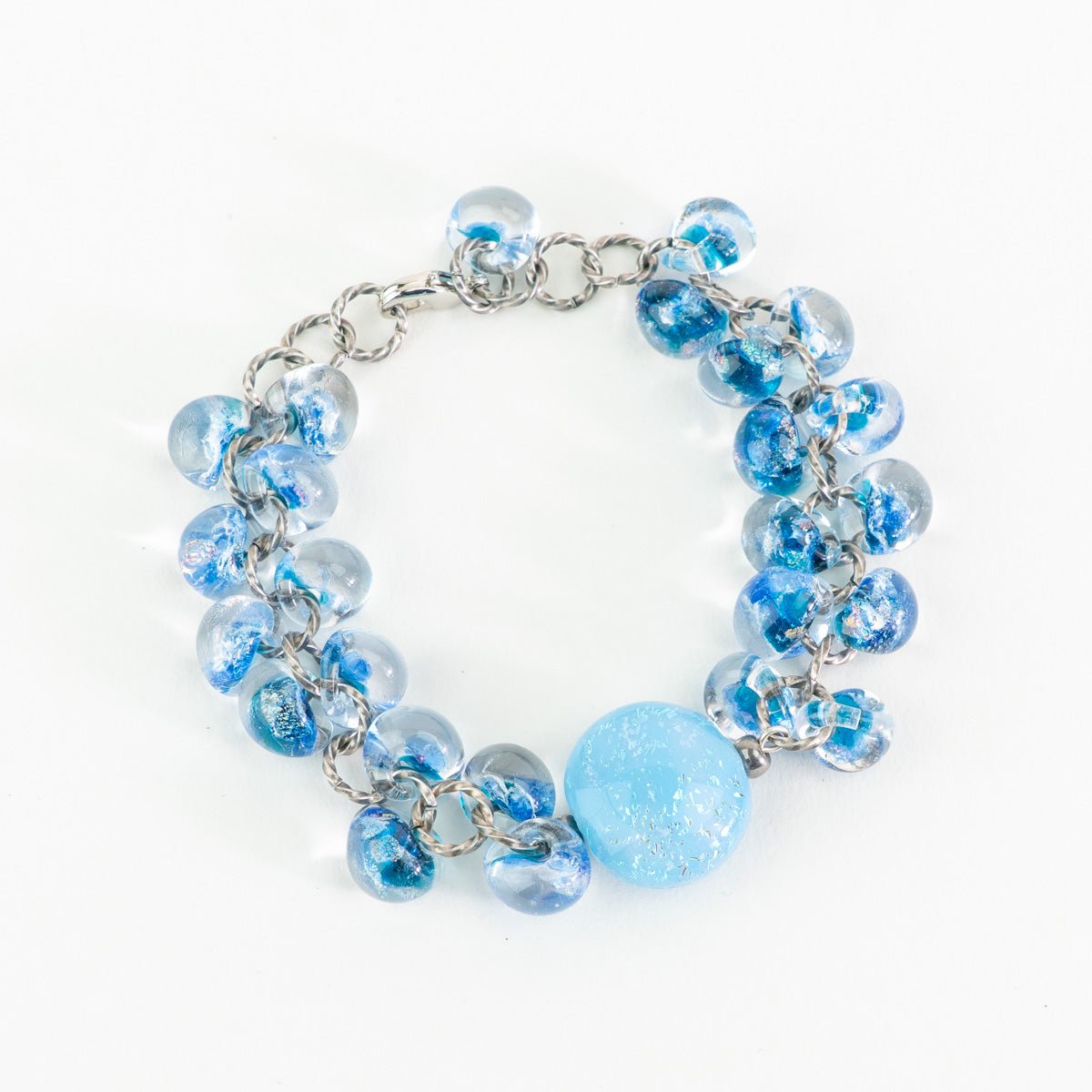 Atlantis Gleam DIY jewelry kit by Unicorne Beads featuring glass teardrop beads