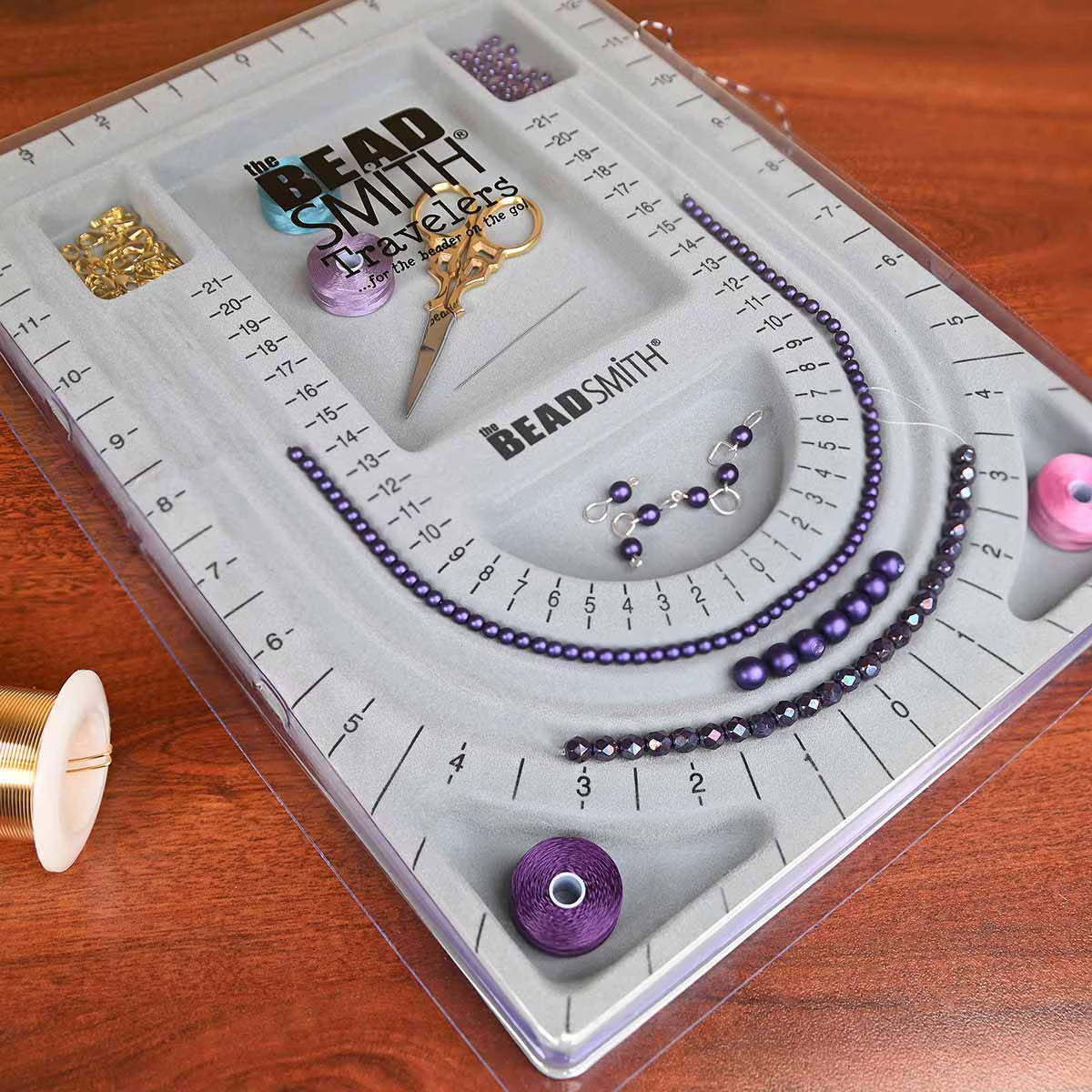 U-channel bead board used for planning necklace layouts