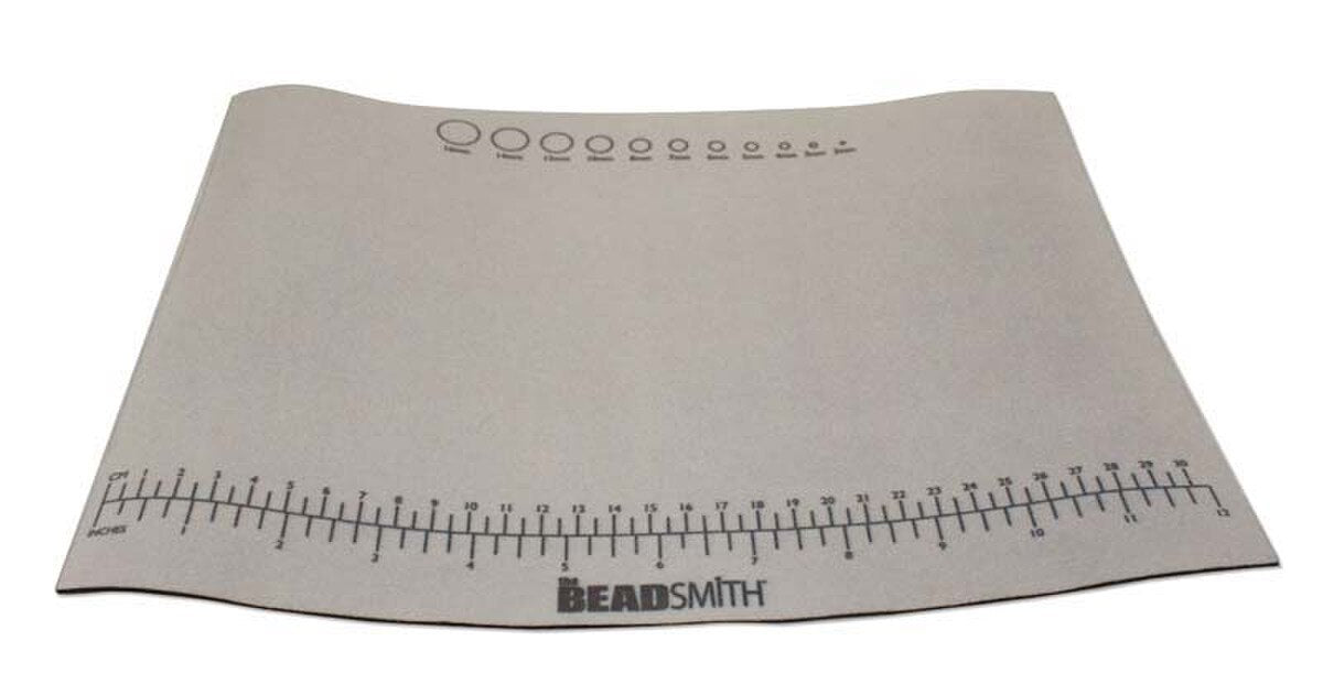 Beadsmith 12.5x9.25 Non - Slip Bead Mat with Printed Measurements - Premium Glass Beads - Unicorne Beads