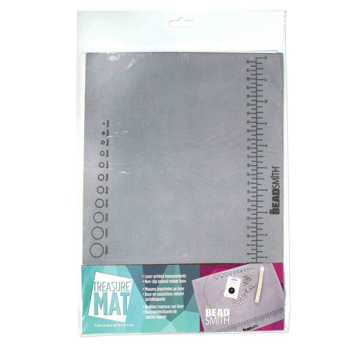 Beadsmith 12.5x9.25 Non - Slip Bead Mat with Printed Measurements - Premium Glass Beads - Unicorne Beads