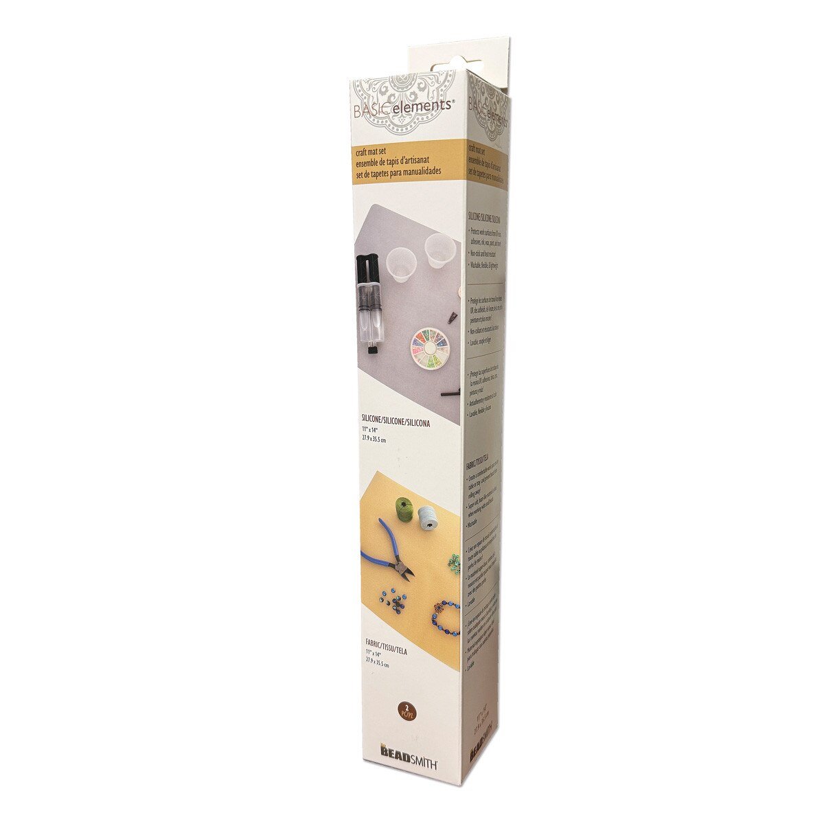 Beadsmith Basic Elements Crafter Mat Set: 11x14 in. Bead Mat & 11x14 in. Silicone Craft Mat - Premium Glass Beads - Unicorne Beads