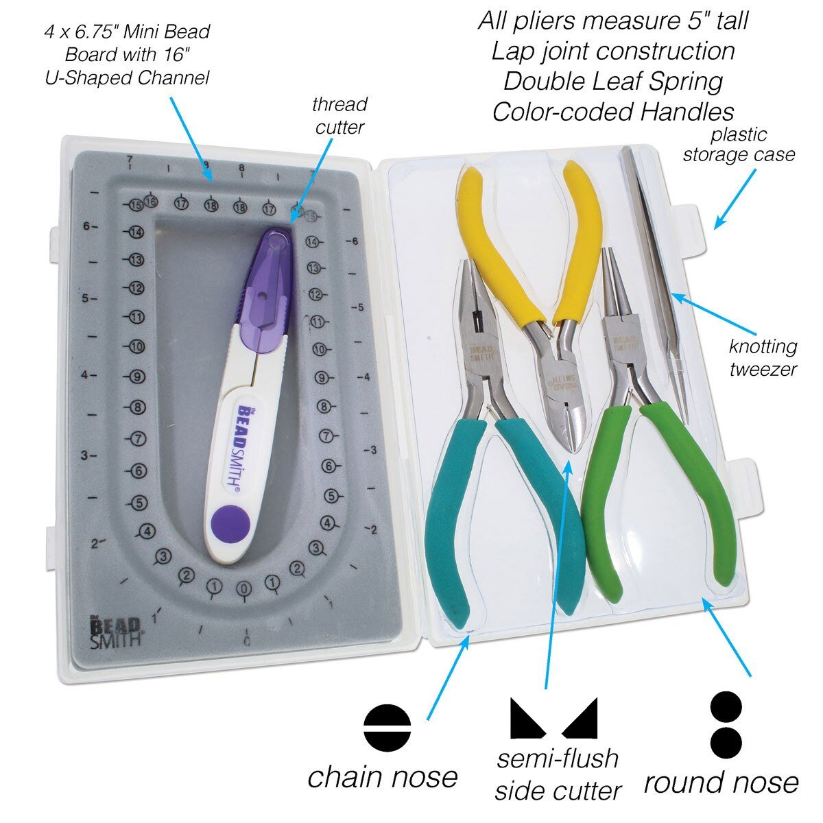 Beadsmith Beader's Mini Travel Kit - Premium Glass Beads - Unicorne Beads