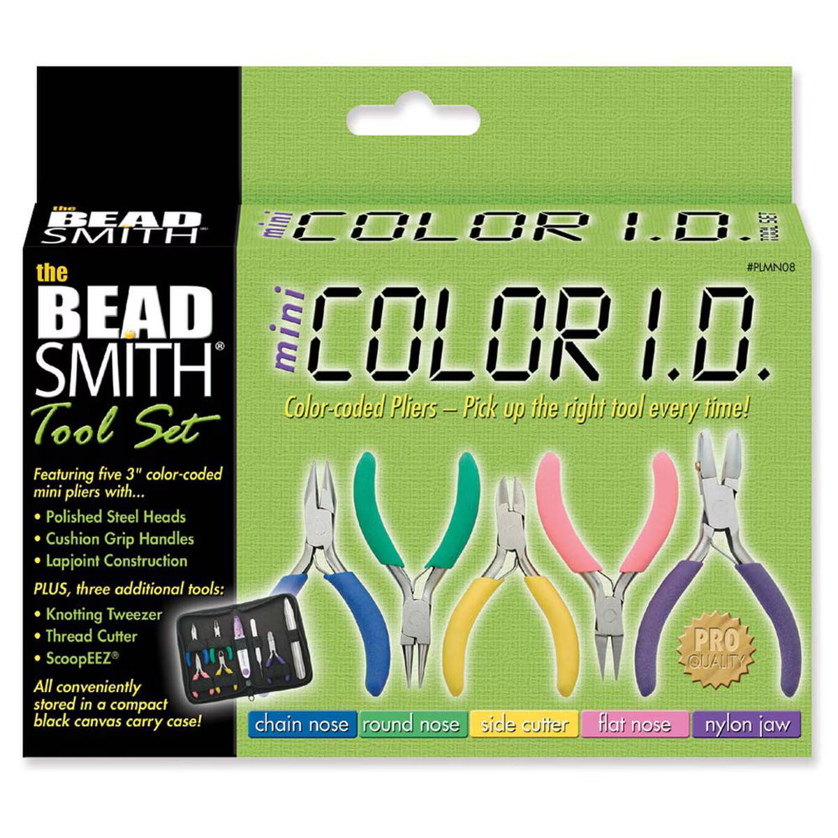 Beadsmith Mini 8-Piece Color I.D. jewelry tool set box
