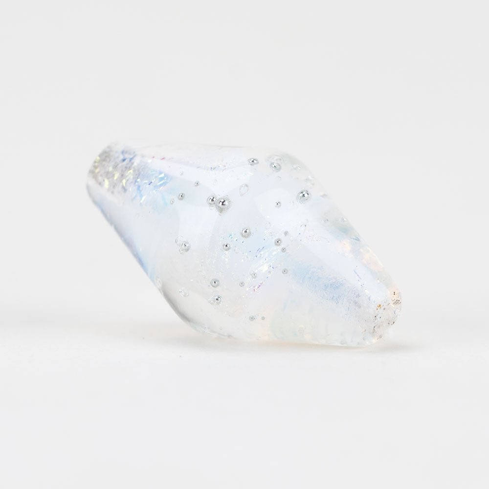 Bicone - Silver Series - Ghost - Handmade Glass Beads - Unicorne Beads