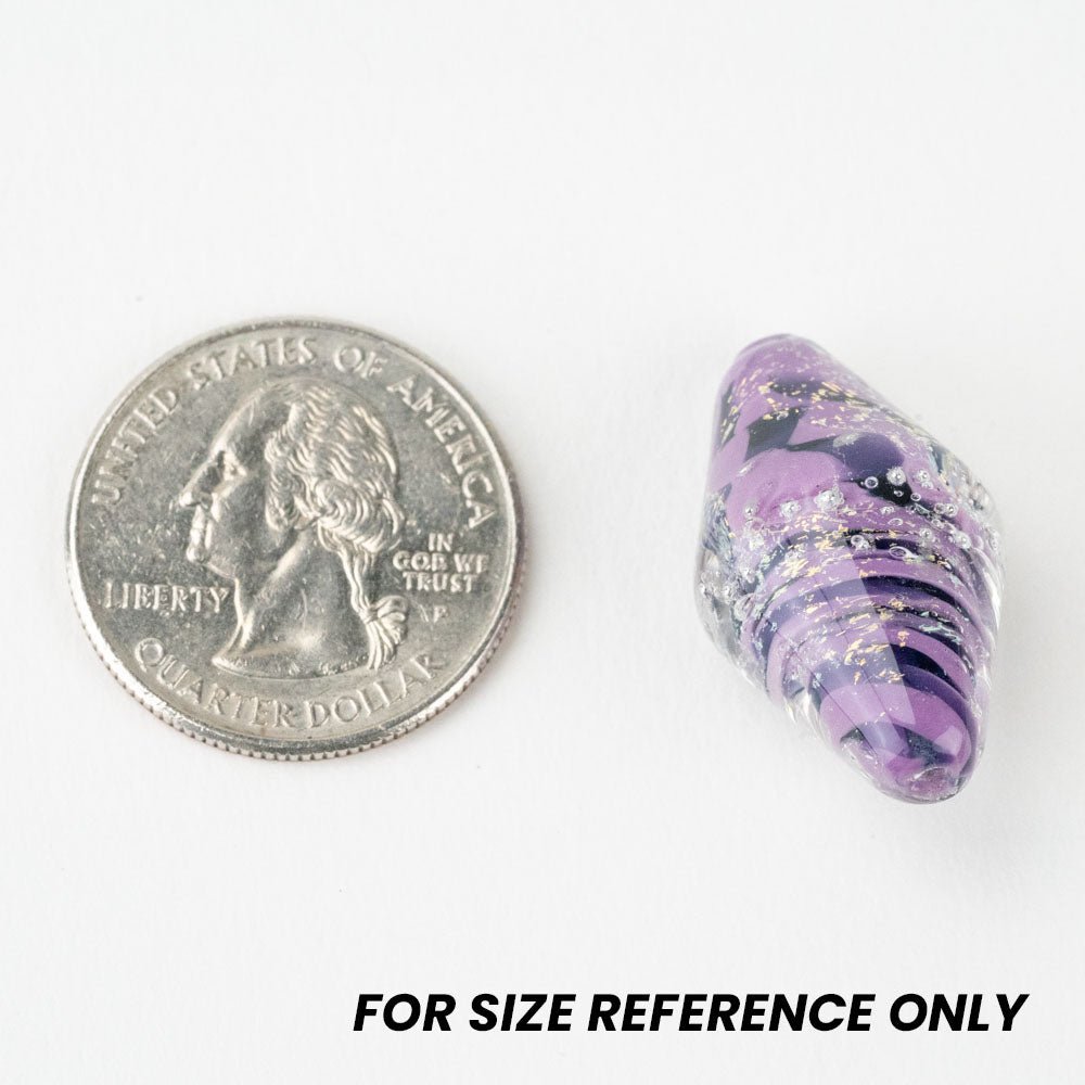 Bicone - Silver Series - Mystique - Handmade Glass Beads - Unicorne Beads