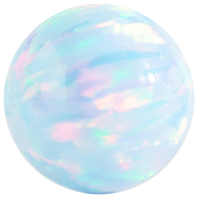 A close up of the blue whisper opal bead by Unicorne Beads
