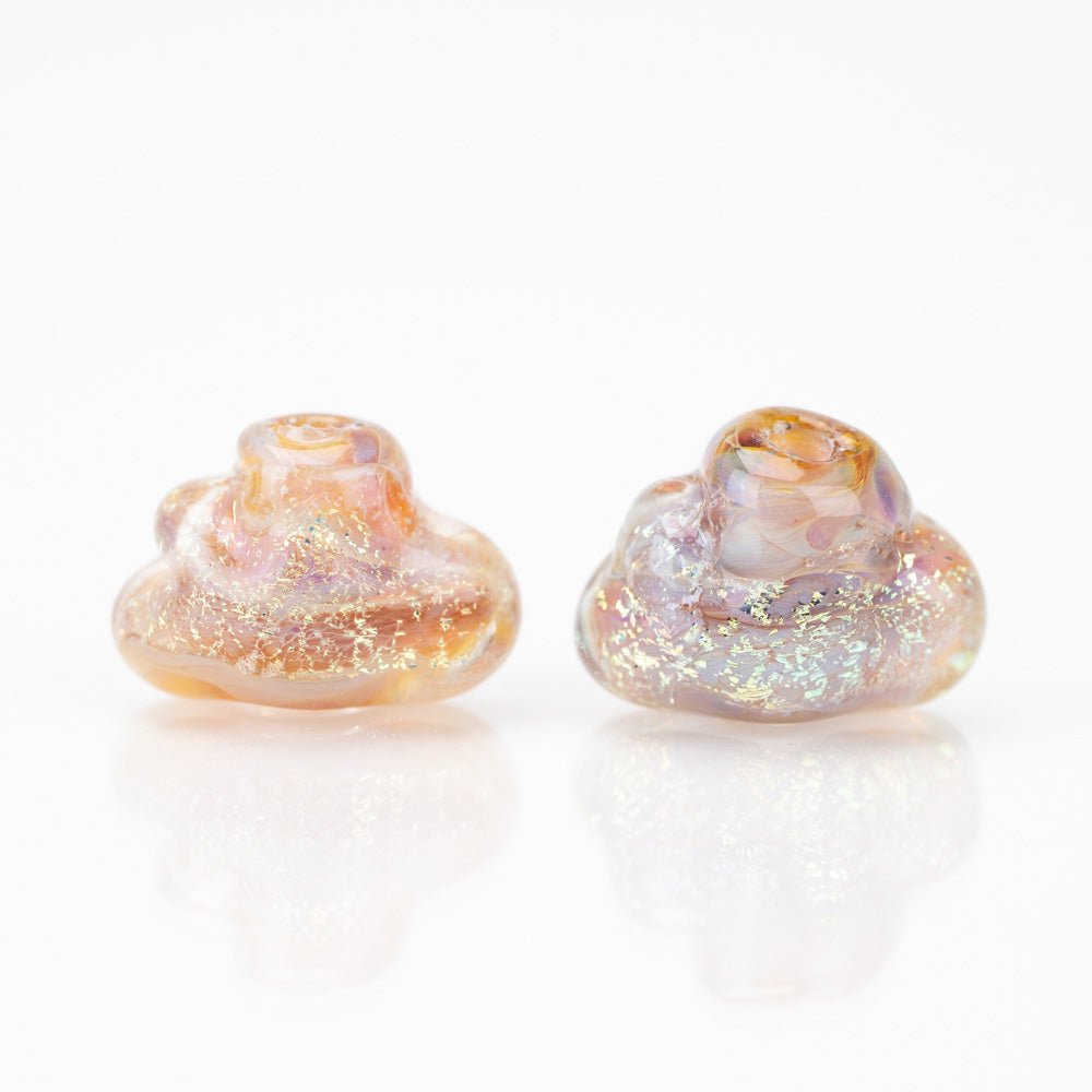 Cloud Beads - Butterscotch (2 beads) - Handmade Glass Beads - Unicorne Beads