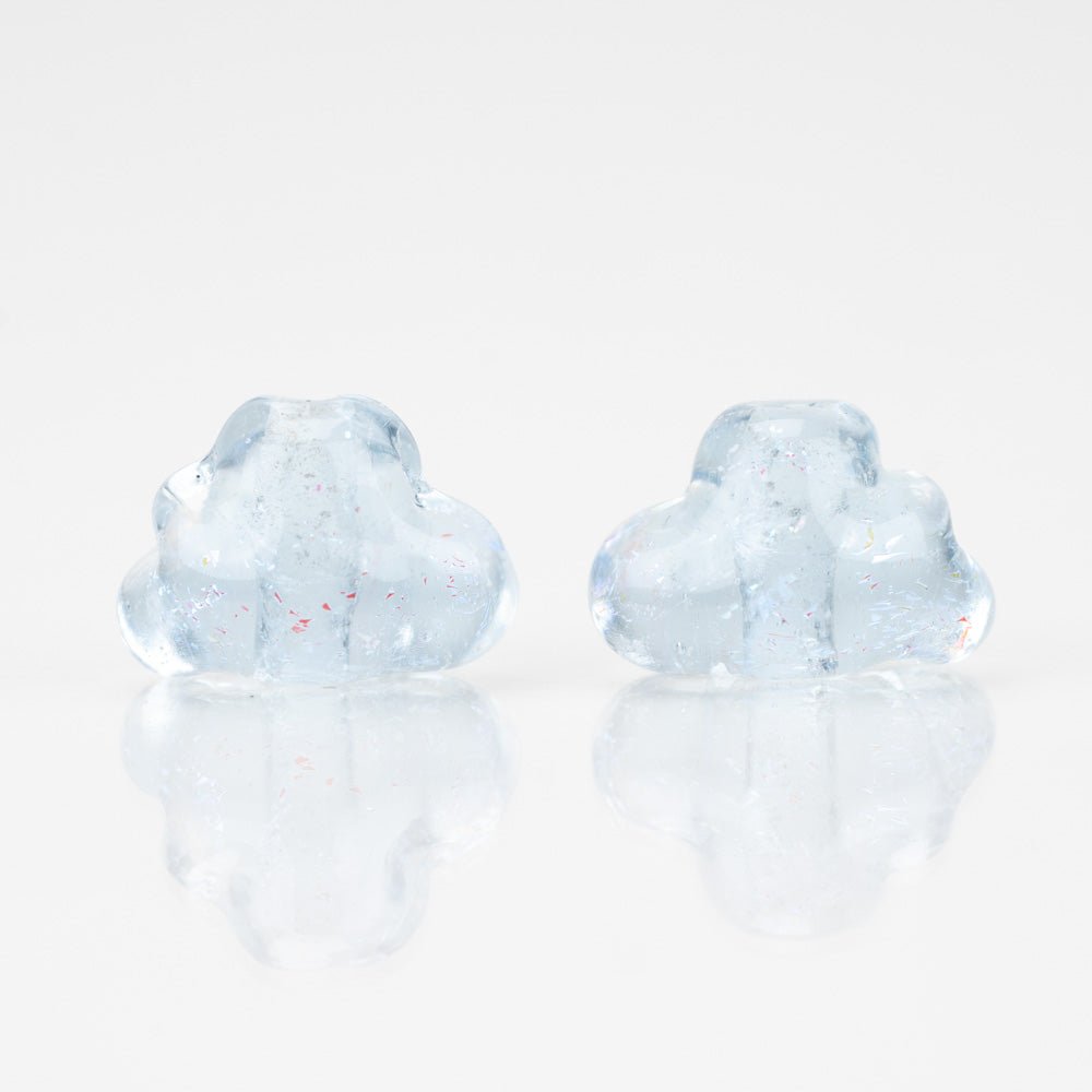 Cloud Beads - Light Blue (2 beads) - Handmade Glass Beads - Unicorne Beads