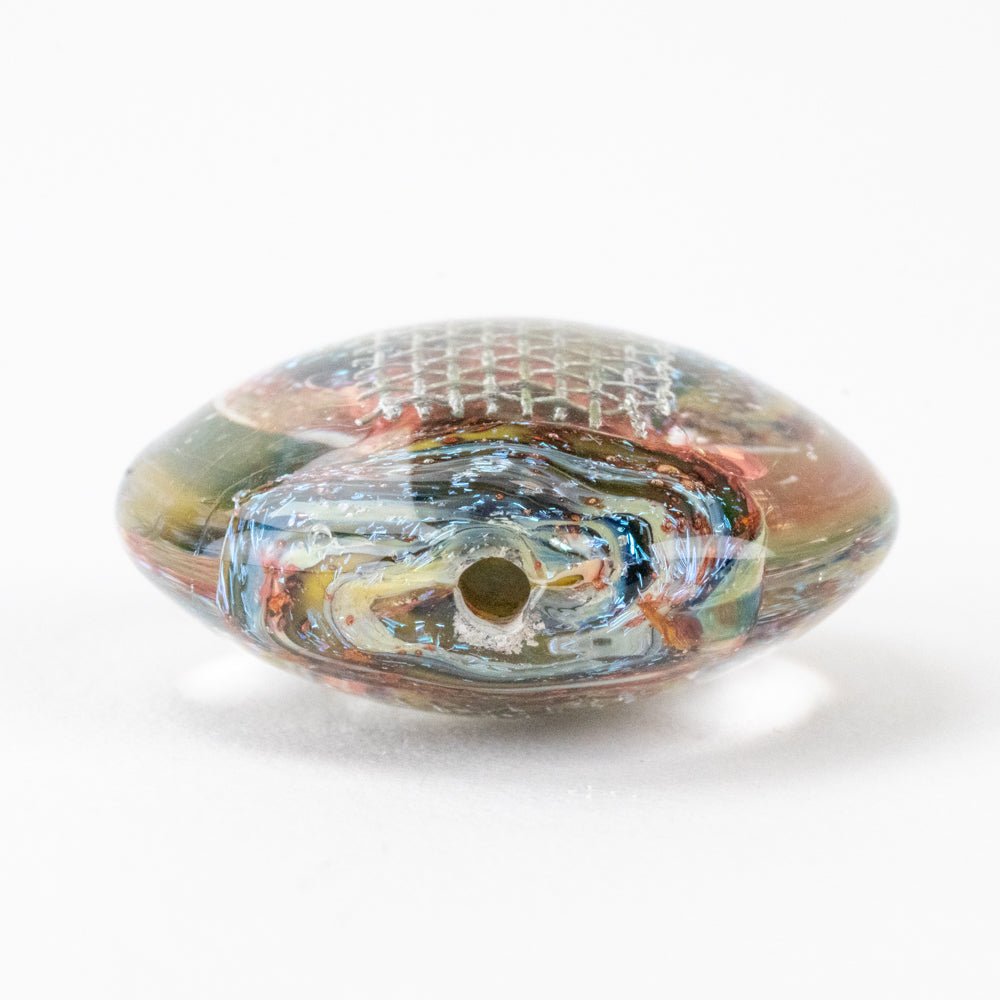 Coin Beads - Mesh - Large - Columbo - Handmade Glass Beads - Unicorne Beads