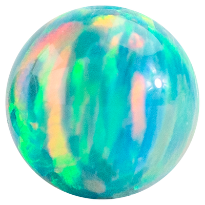 A close up of the cosmic reef opal bead from Unicorne Beads