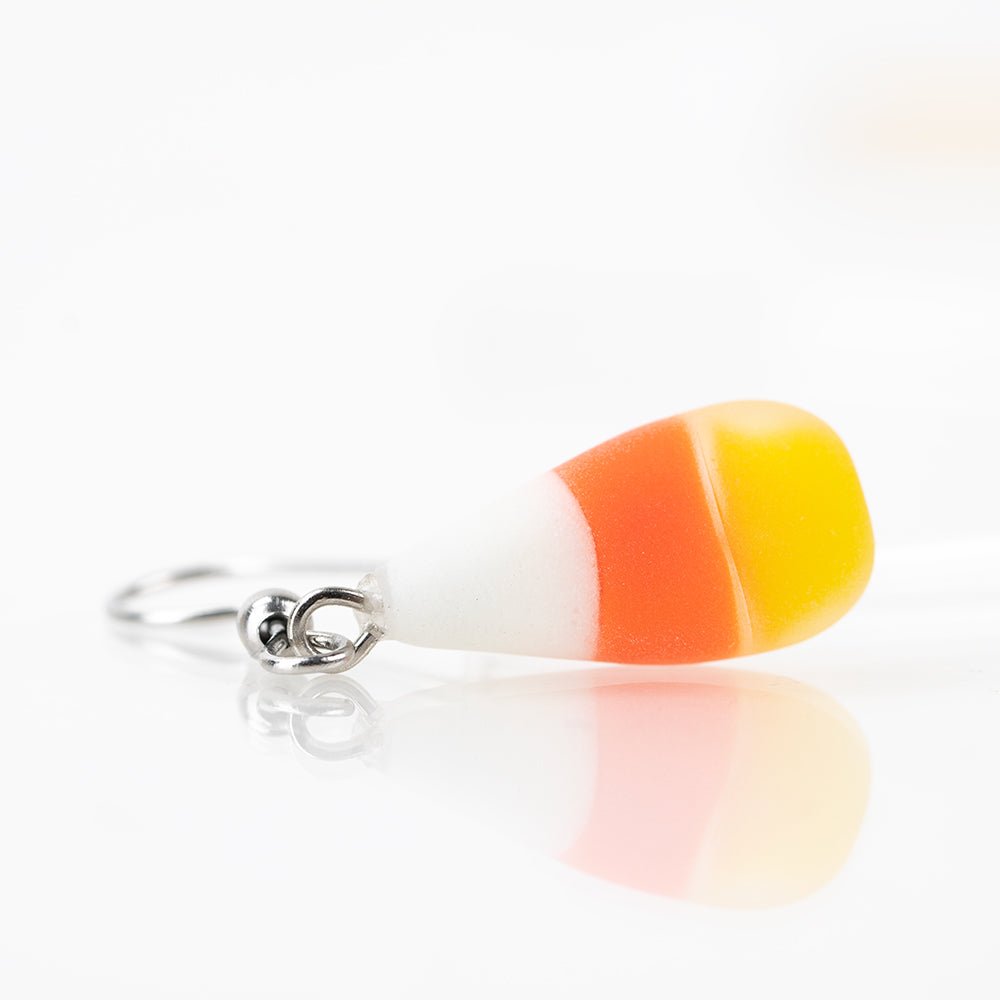 Dangle Earrings - Candy Corn - Handmade Glass Beads - Unicorne Beads