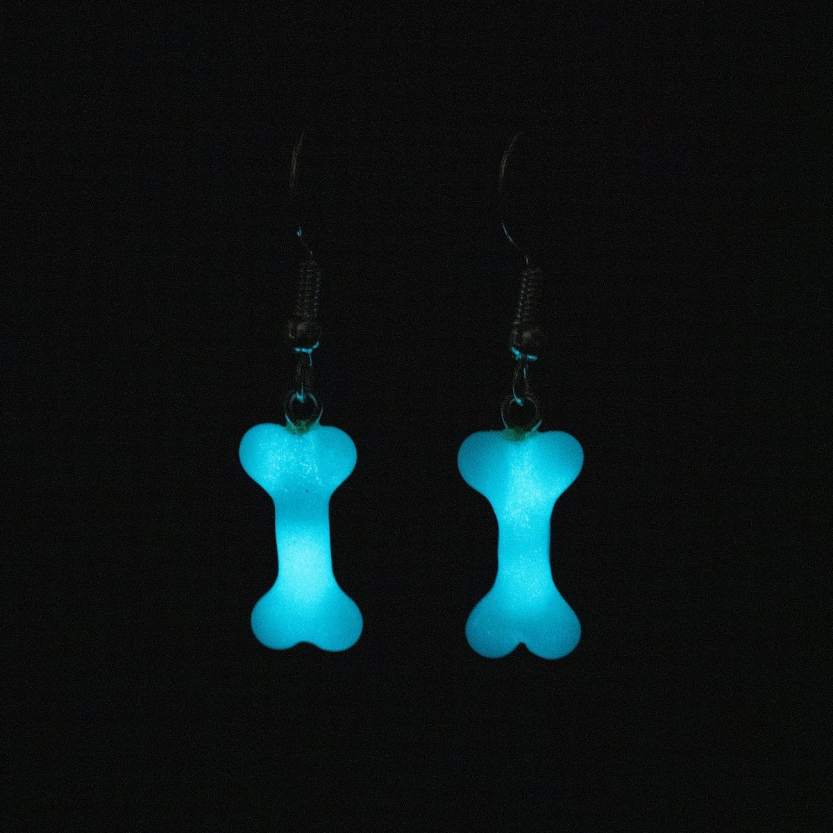 Dangle Earrings - Dog Bone - Handmade Glass Beads - Unicorne Beads