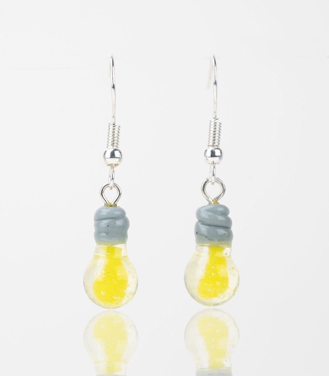 Dangle Earrings - Light Bulbs - Handmade Glass Beads - Unicorne Beads