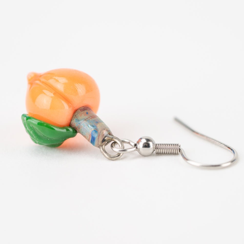 Dangle Earrings - Peaches - Handmade Glass Beads - Unicorne Beads