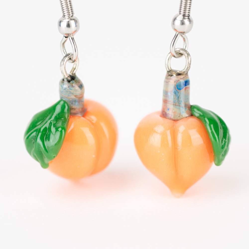 Dangle Earrings - Peaches - Handmade Glass Beads - Unicorne Beads