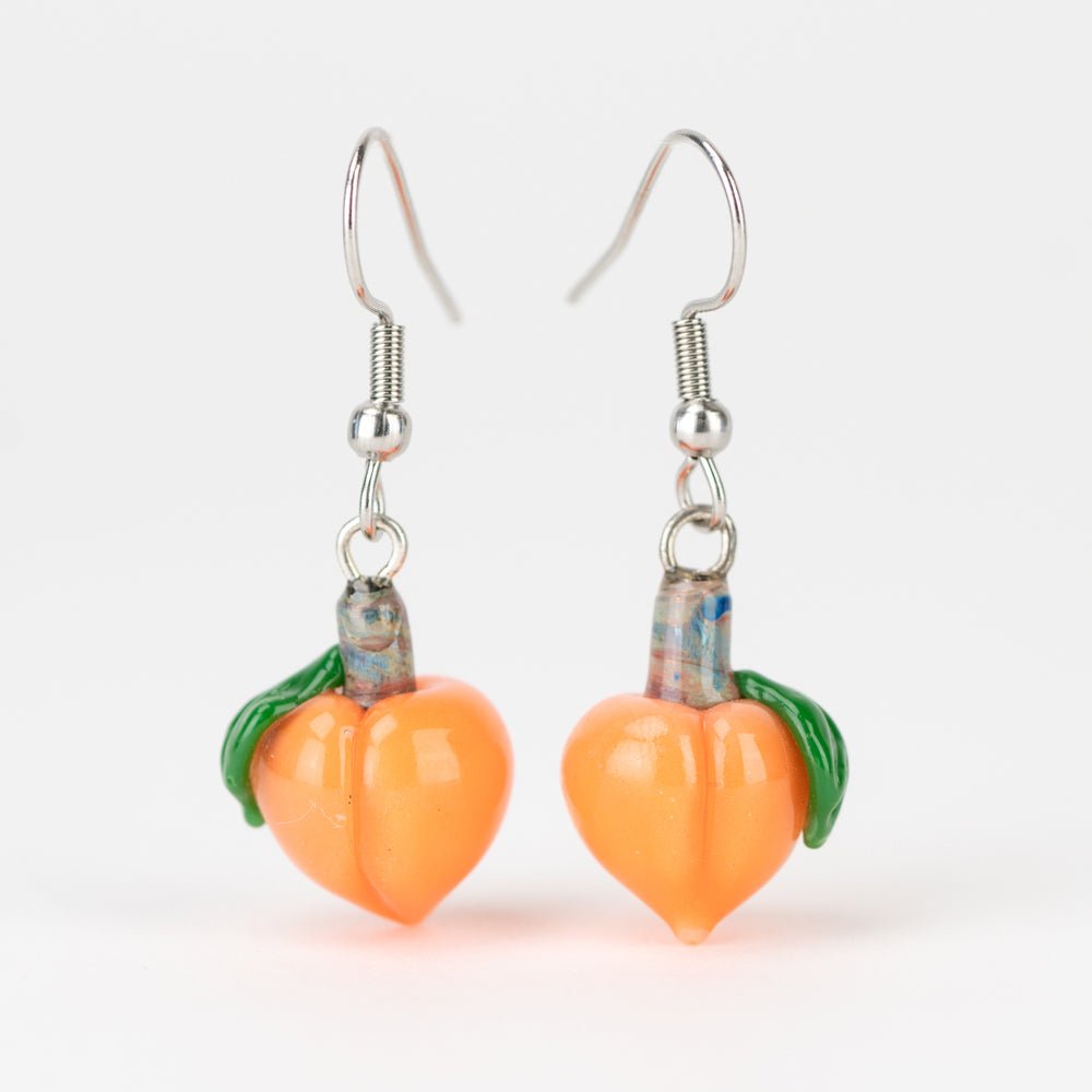 Dangle Earrings - Peaches - Handmade Glass Beads - Unicorne Beads