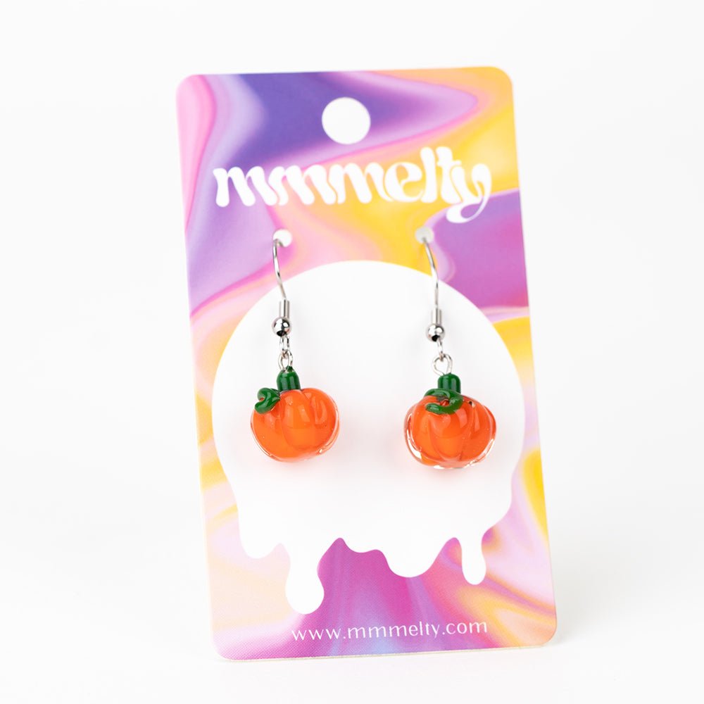 Dangle Earrings - Pumpkins - Handmade Glass Beads - Unicorne Beads