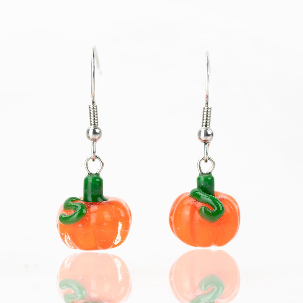 Dangle Earrings - Pumpkins - Handmade Glass Beads - Unicorne Beads
