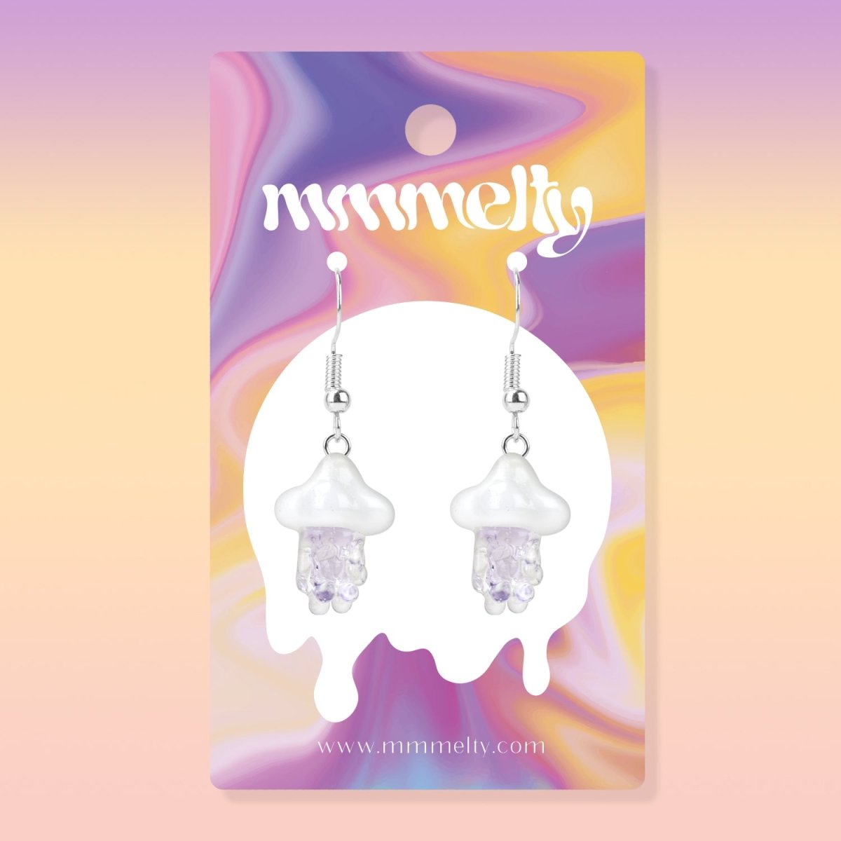 Dangle Earrings - Purple Rain - Handmade Glass Beads - Unicorne Beads