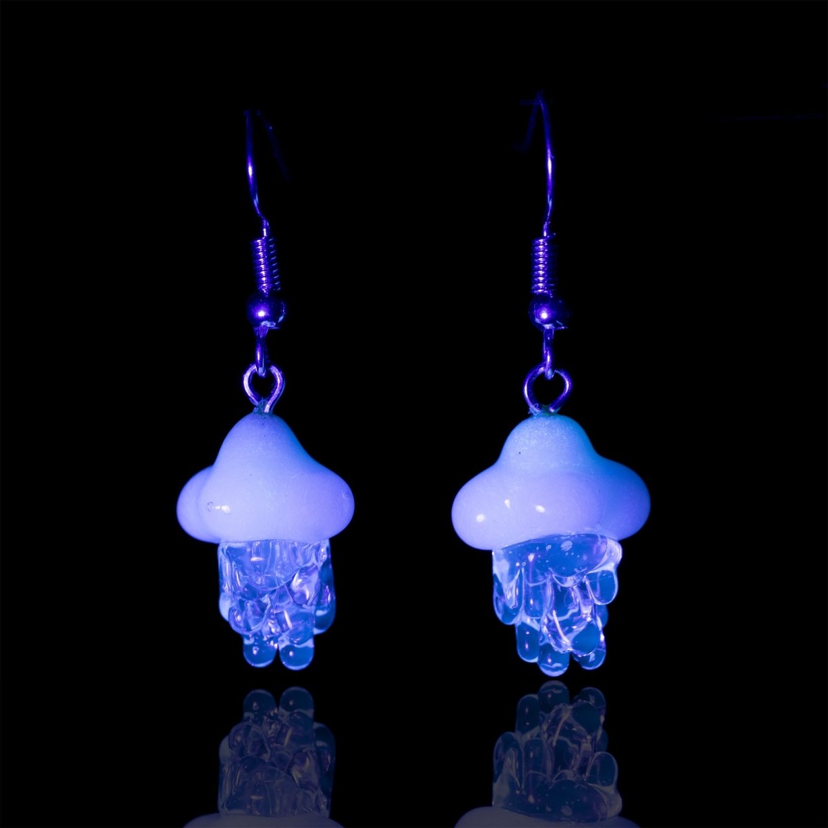 Dangle Earrings - Purple Rain - Handmade Glass Beads - Unicorne Beads