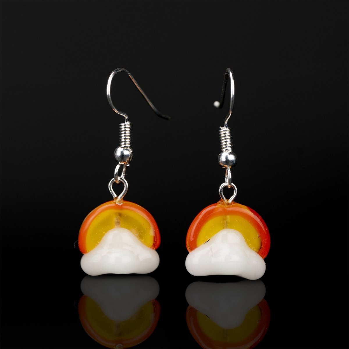 Dangle Earrings - Sunrise - Handmade Glass Beads - Unicorne Beads