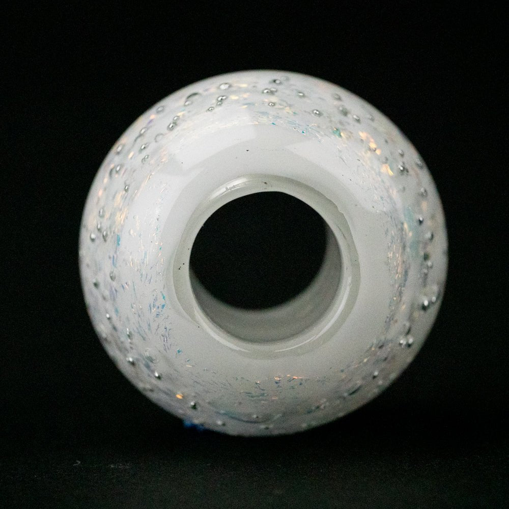 Donut Bead - Silver Series - Large - Bridal Frost - Handmade Glass Beads - Unicorne Beads