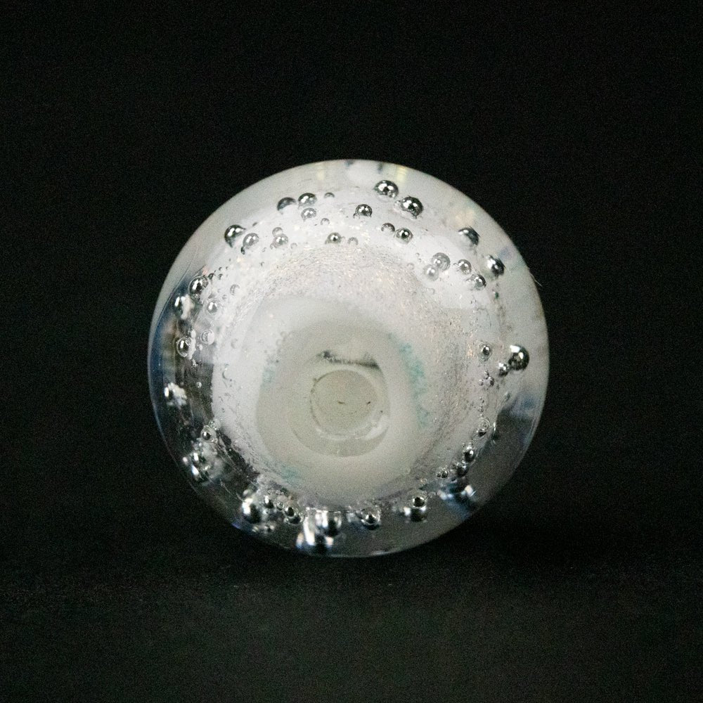 Donut Bead - Silver Series - Small - Bridal Frost - Handmade Glass Beads - Unicorne Beads