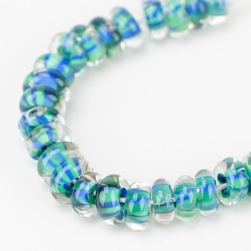 Donut Beads - Earthy - Handmade Glass Beads - Unicorne Beads