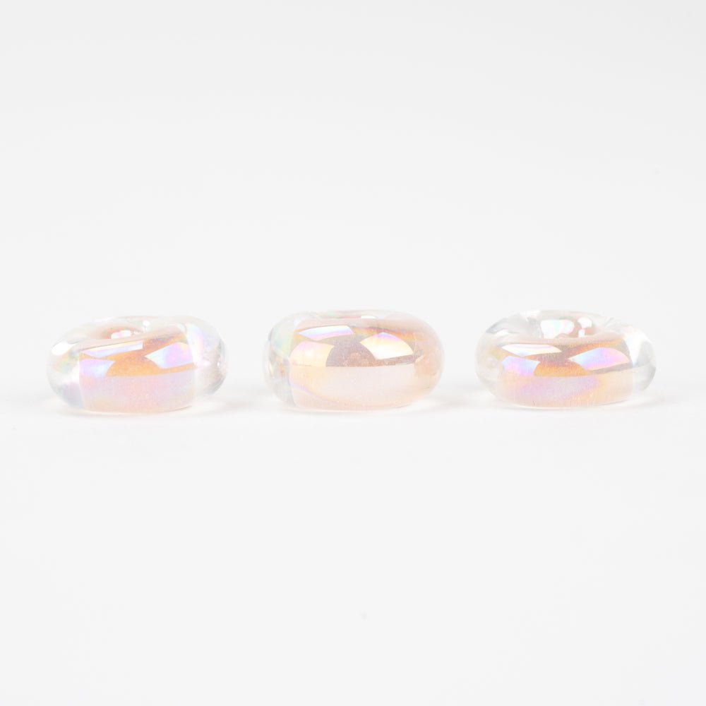 Donut Beads - Luster Series - Nude - Handmade Glass Beads - Unicorne Beads