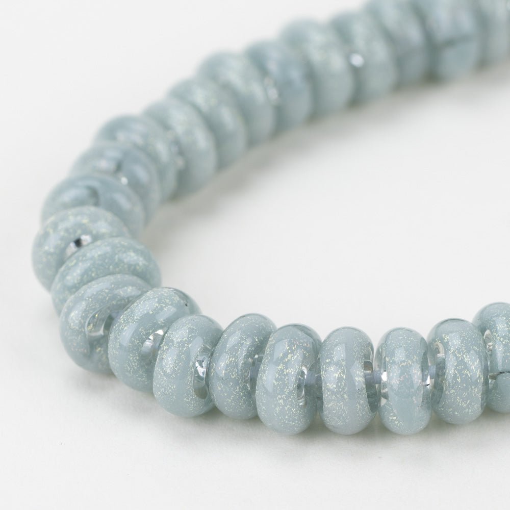 Donut Beads - Winter Wonderland - Handmade Glass Beads - Unicorne Beads