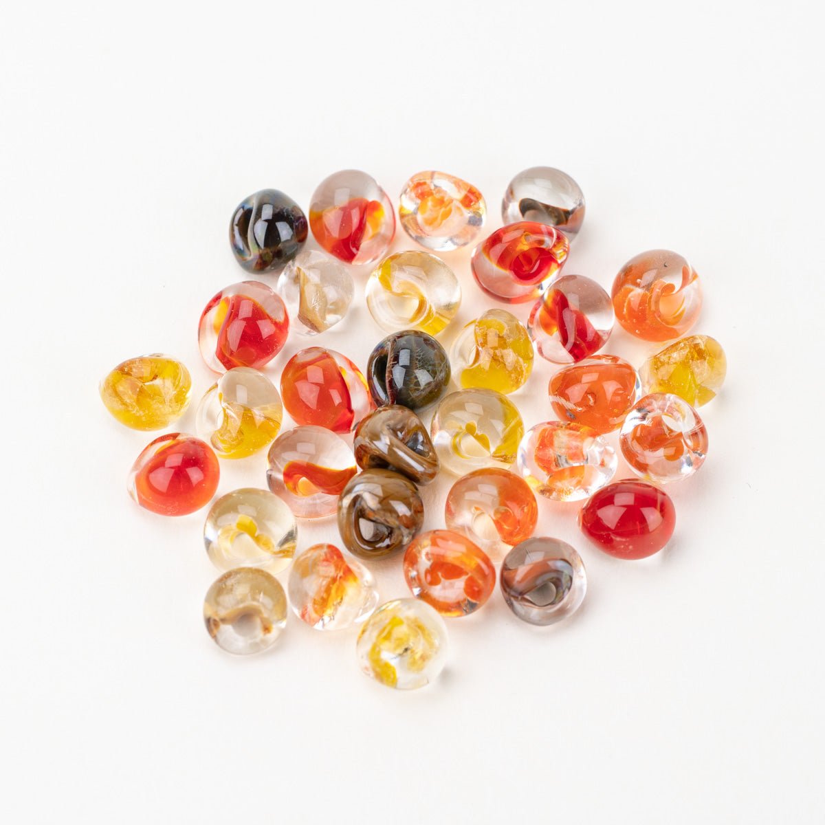 Fall Palette Teardrop Bead Tube - Mixed Colors - Premium Glass Beads - Unicorne Beads