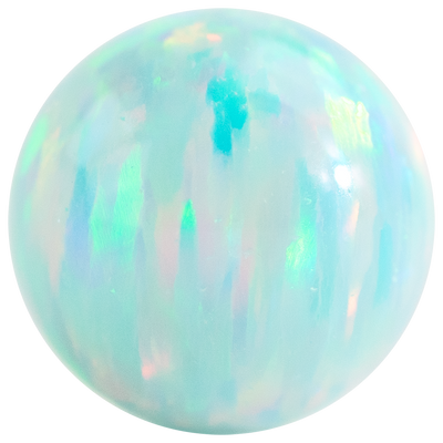 A close up of the Glacier Tide Opal Bead by Unicorne Beads
