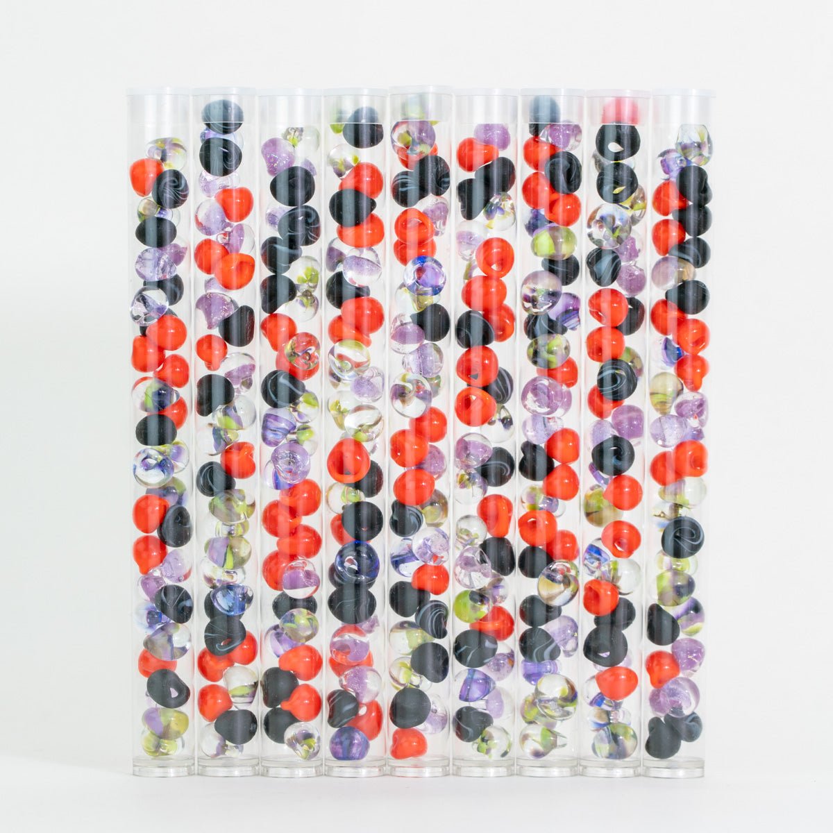 Halloween Palette Teardrop Bead Tube - Mixed Colors - Premium Glass Beads - Unicorne Beads