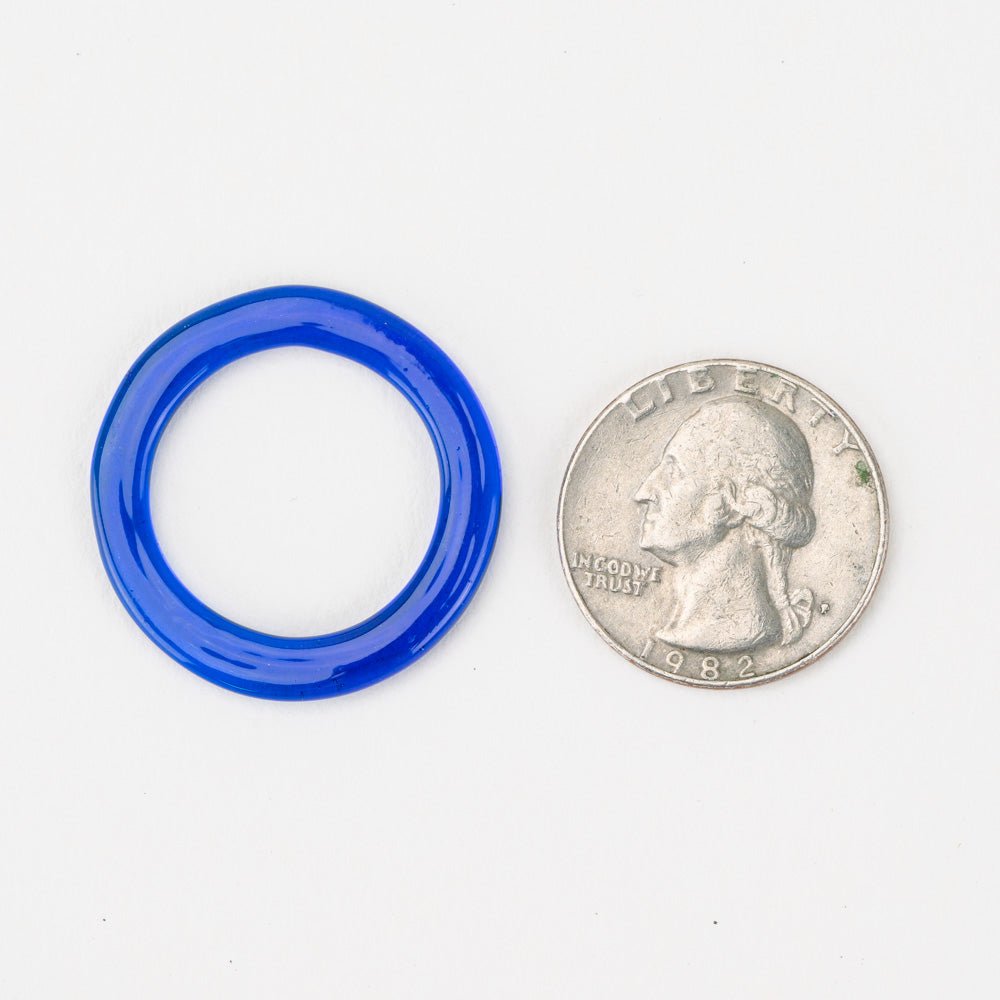 Halo Beads - Large - Cobalt - Handmade Glass Beads - Unicorne Beads