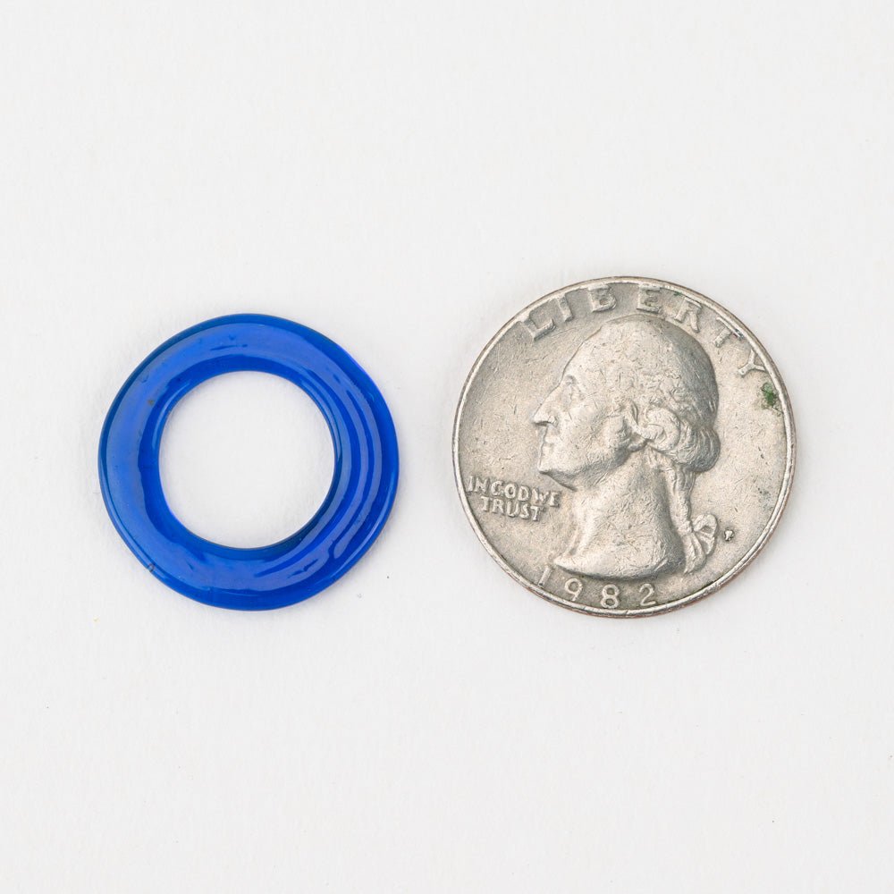 Halo Beads - Small - Cobalt - Handmade Glass Beads - Unicorne Beads
