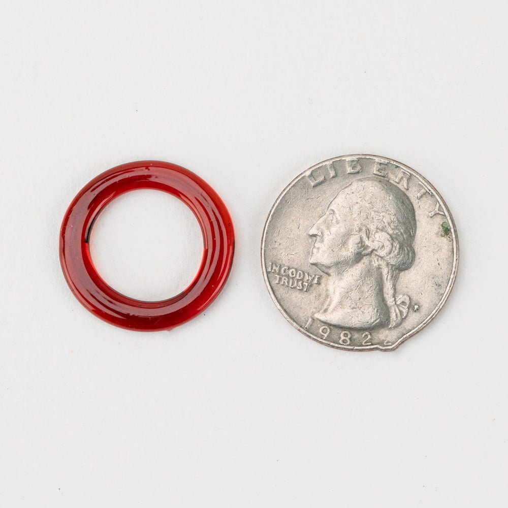 Halo Beads - Small - Red - Handmade Glass Beads - Unicorne Beads