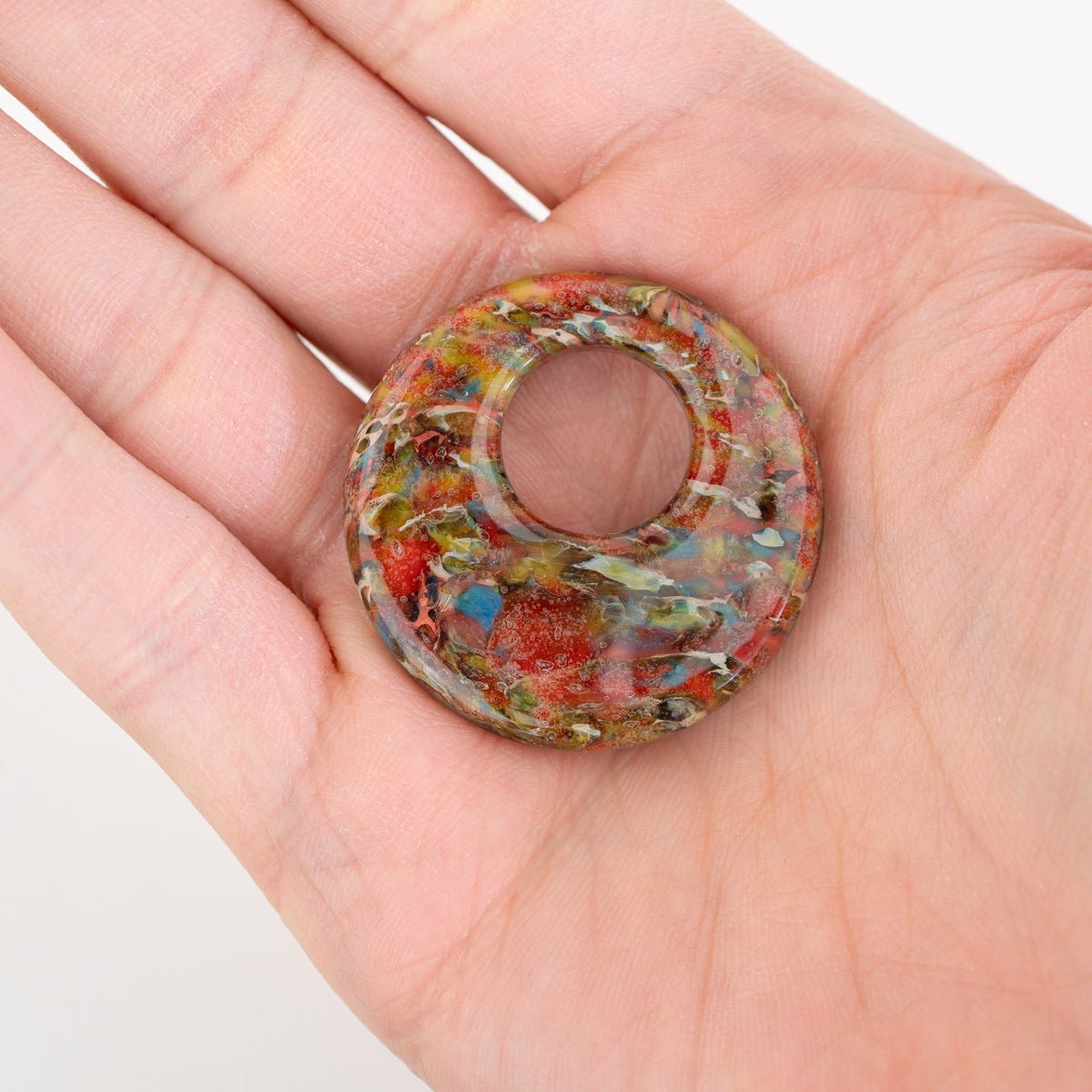 Halo Disk - Large - Bird of Paradise - Premium Glass Beads - Unicorne Beads