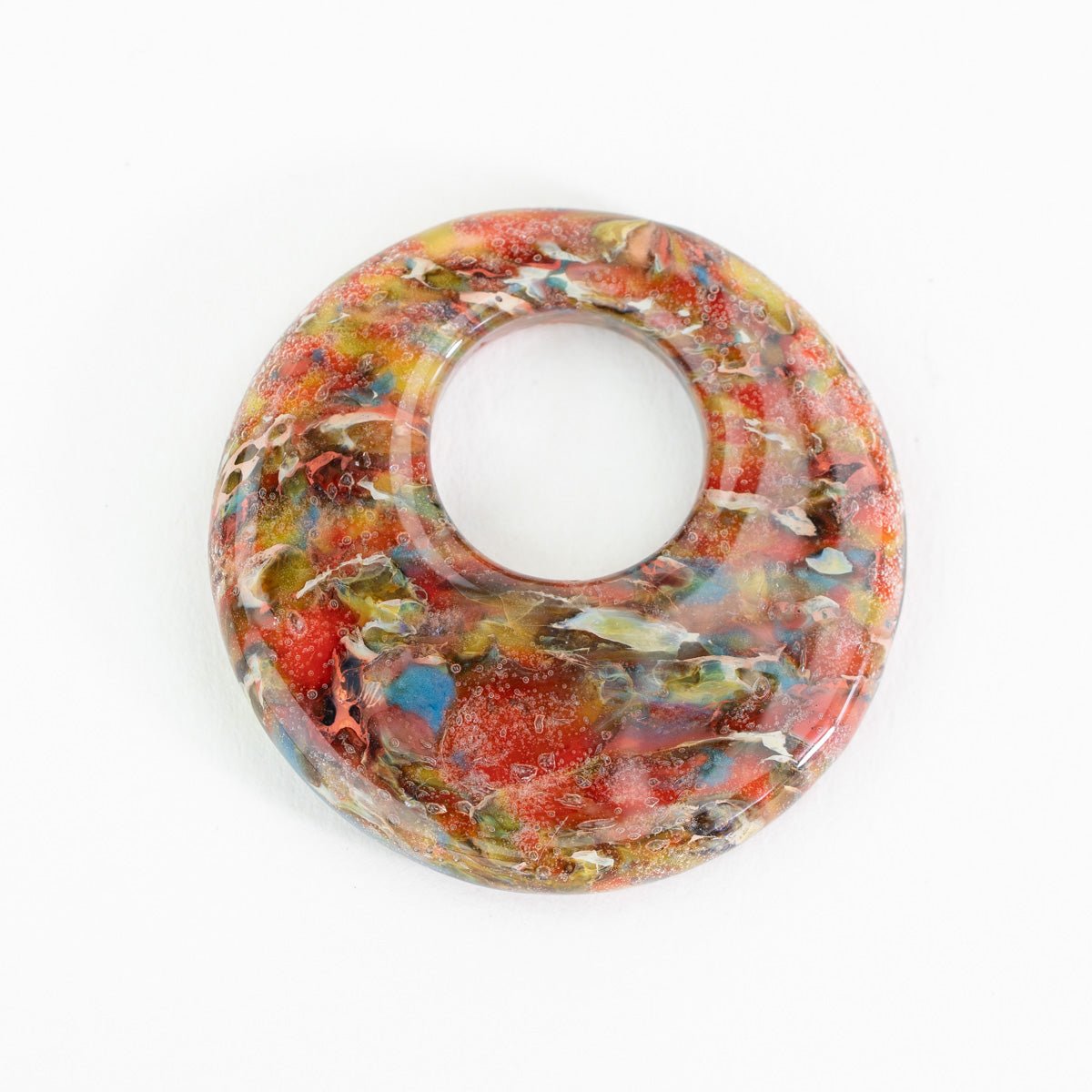 Halo Disk - Large - Bird of Paradise - Premium Glass Beads - Unicorne Beads