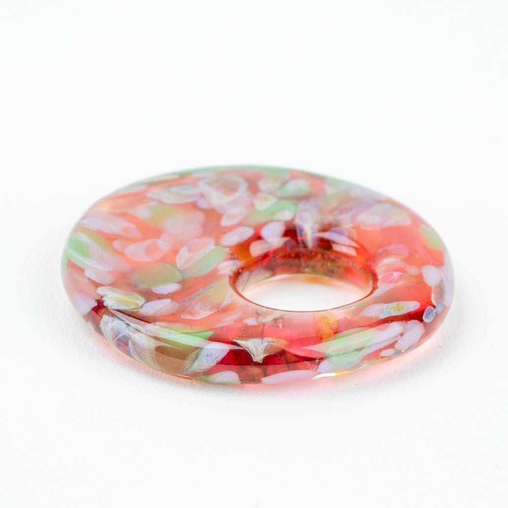 Halo Disk - Large - Floral Burst - Handmade Glass Beads - Unicorne Beads