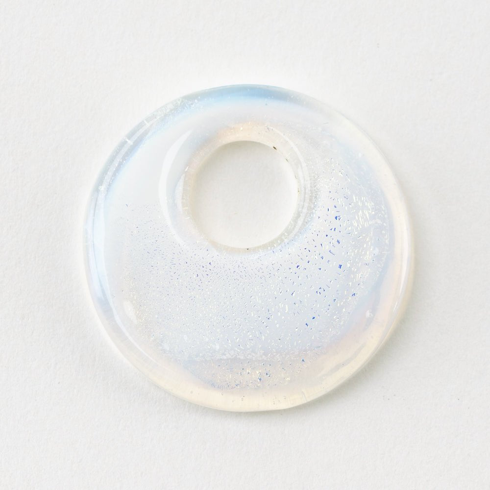 Halo Disk - Large - Ghost - Handmade Glass Beads - Unicorne Beads