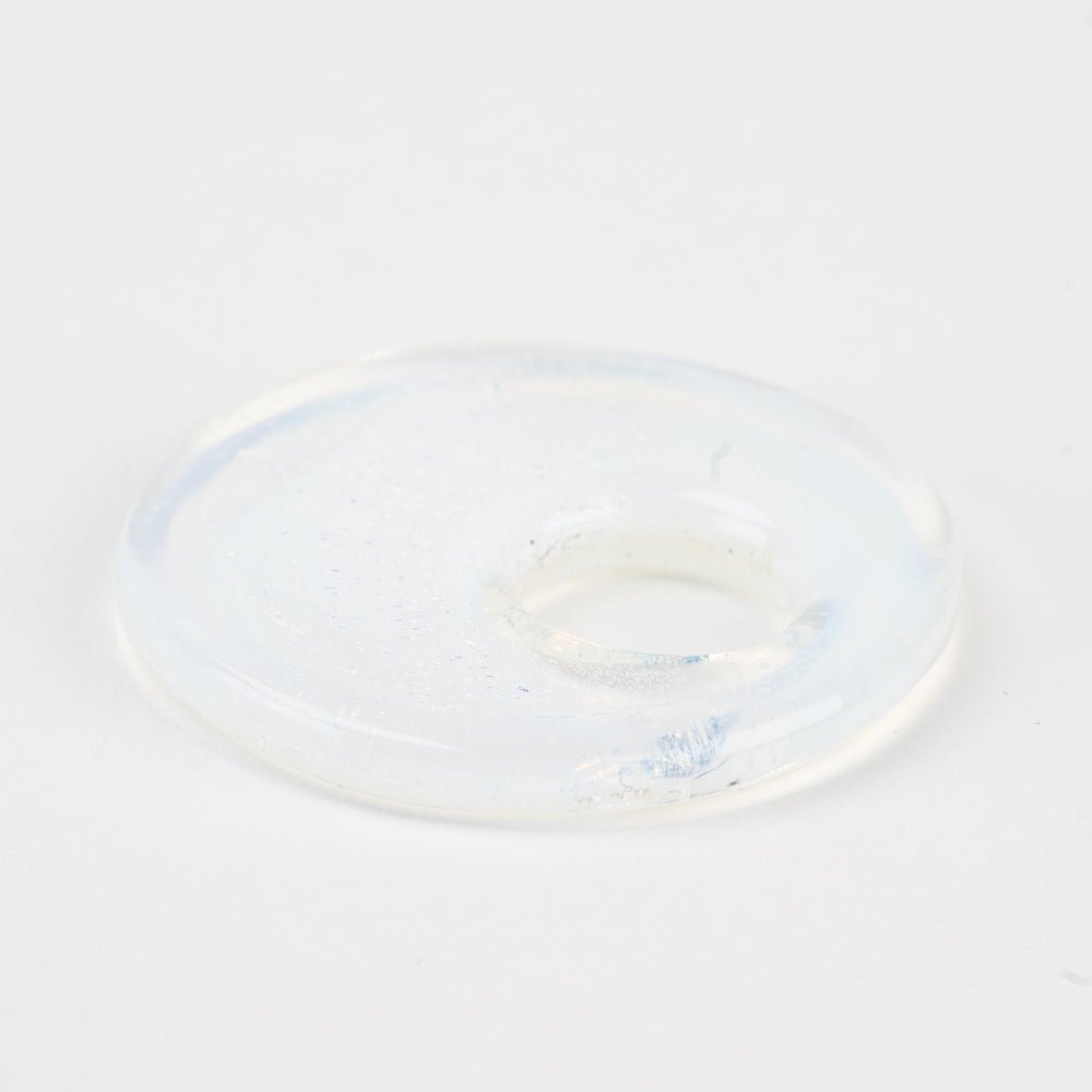 Halo Disk - Large - Ghost - Handmade Glass Beads - Unicorne Beads