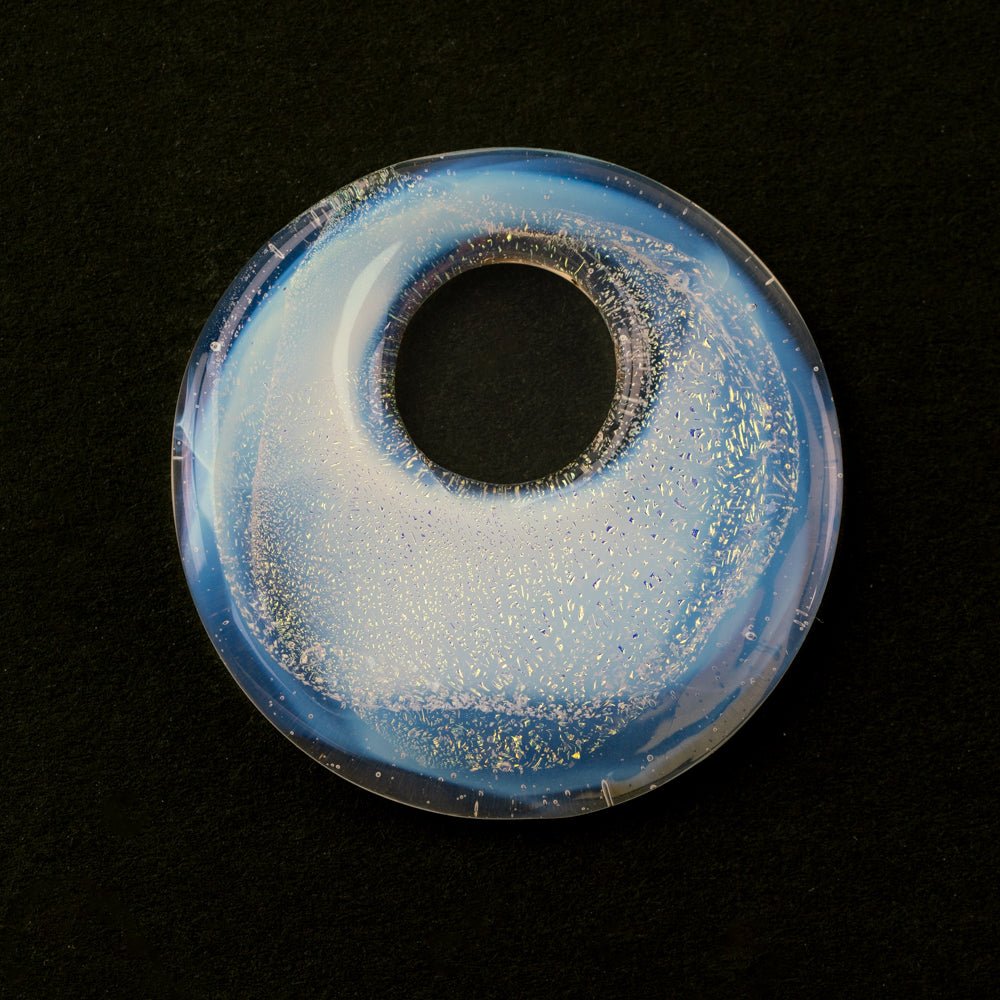 Halo Disk - Large - Ghost - Handmade Glass Beads - Unicorne Beads