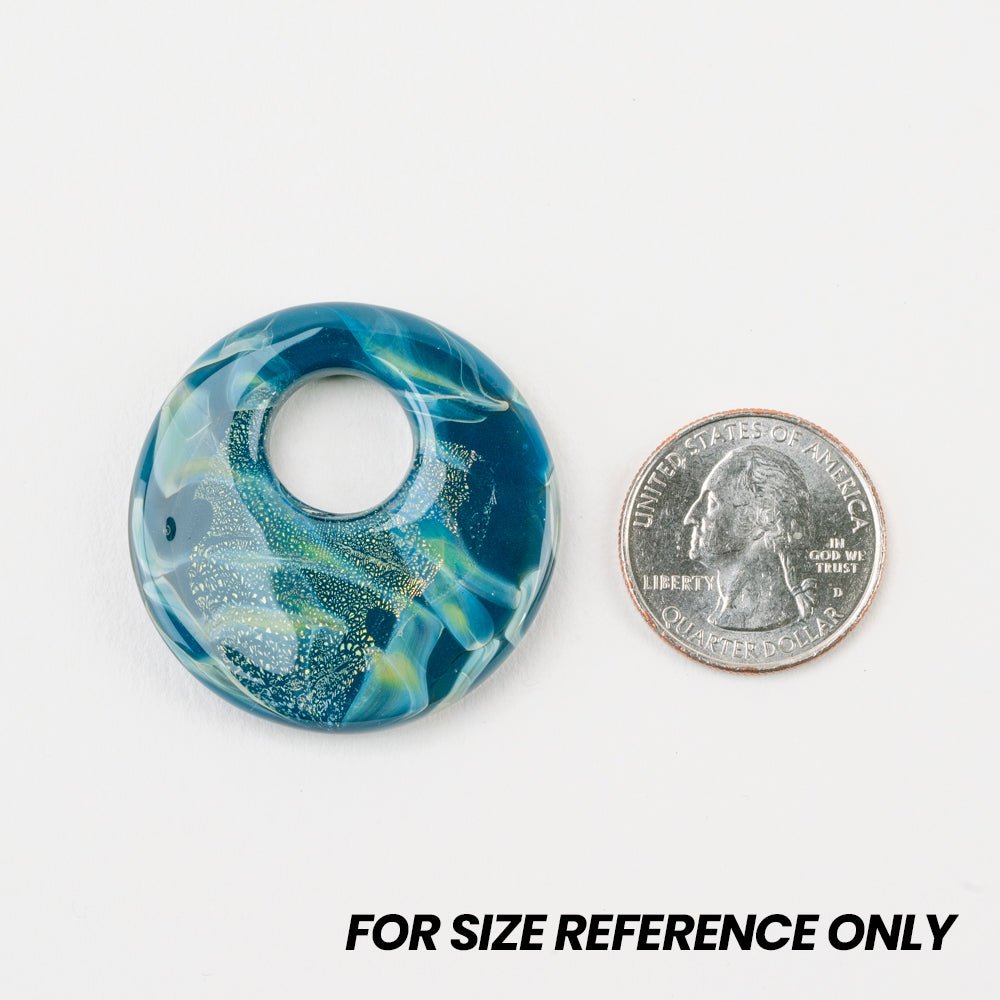 Halo Disk - Large - Ghost - Handmade Glass Beads - Unicorne Beads