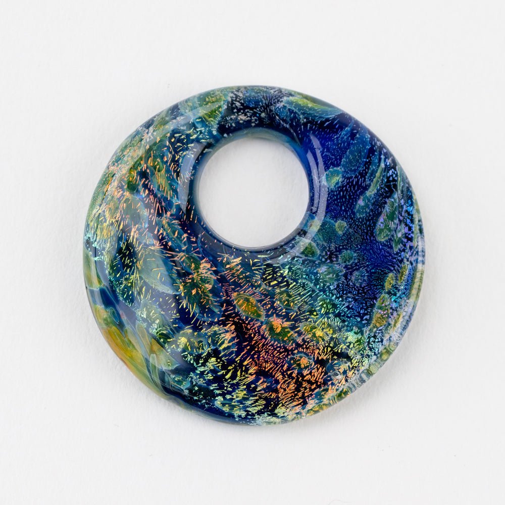 Halo Disk - Large - Midnight Skies - Handmade Glass Beads - Unicorne Beads